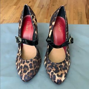 Dexter Leopard Print heels   Size 8W